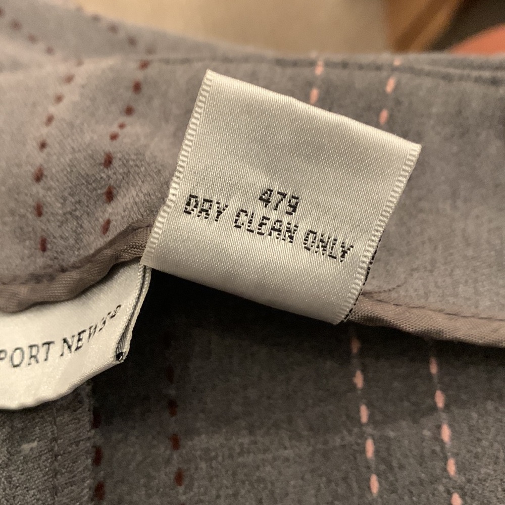 Gorgeous business suit by Newport News...Gray with pink pinstripe. - Picture 8 of 8